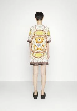 MOSCHINO MILITARY TEDDY SCARF - Jersey Dress - Fantasy Ivory -MOSCHINO SHOP 003f531990b54b8ca29fe2154c60c607