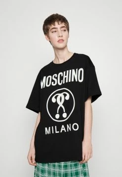 MOSCHINO INSTITUTIONAL LOGOS - Print T-shirt - Black -MOSCHINO SHOP 00d5677d2336417181a5c65073aac557