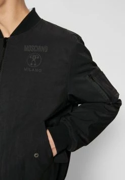MOSCHINO OUTERWEAR - Bomber Jacket - Black -MOSCHINO SHOP 00e3cde79bbb4eddba3ccdd32a6b6f0b