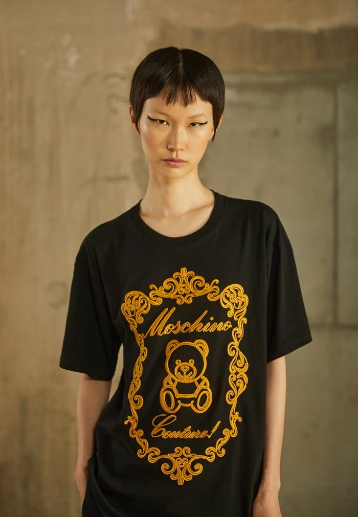 MOSCHINO EMBROIDERY BEAR - Print T-shirt - Fantasy Black 3 MOSCHINO EMBROIDERY BEAR - Print T-shirt - Fantasy Black - Image 3