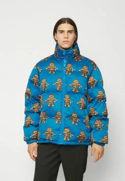 MOSCHINO LONG JACKET - Winter Jacket - Blue -MOSCHINO SHOP 020fc859580241a0b7fb1b4262c4a3b4