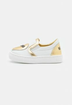 MOSCHINO Slip-ons - White/gold