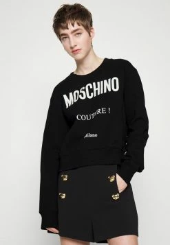 MOSCHINO INSTITUTIONAL LOGOS - Sweatshirt - Black -MOSCHINO SHOP 02e48125c69d43e9ae127e4963812661