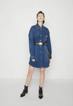 MOSCHINO TEDDY BEAR - Denim Dress - Blue -MOSCHINO SHOP 030bab25ba1d4015abf44822d16f8376