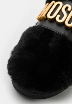 MOSCHINO BOX SOLE STRAP GALVANIC LETTERING LOGO - Trainers - Black -MOSCHINO SHOP 03123b20ad8c4dbf98e23325560d1514