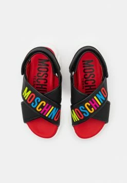 MOSCHINO UNISEX - Sandals - Black/multicolor -MOSCHINO SHOP 040a690cf0a44b0398c3f32eda58ba2a