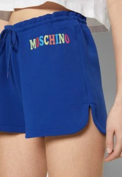MOSCHINO LOGO - Shorts - Blue -MOSCHINO SHOP 045d191afd9243218d0d98eed681e0f8