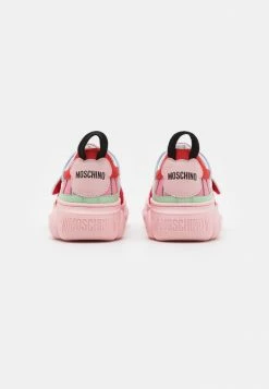 MOSCHINO POP TEDDY SOLE LACE STRAP LOGO PRINT - Trainers - Pink/multi-coloured -MOSCHINO SHOP 0465395b18154a3b858dfe18b01a7652