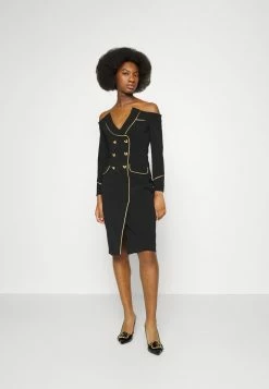 MOSCHINO BEAR BUTTONS - Cocktail Dress / Party Dress - Black -MOSCHINO SHOP 0469a47d9d83465cbeb6b94f282f25d4