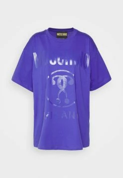 MOSCHINO DOUBLE QUESTION MARK - Print T-shirt - Blue -MOSCHINO SHOP 04a5342eab684cafa432c38f2c307272