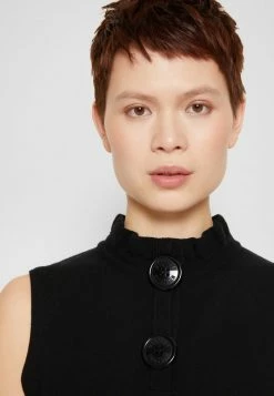 MOSCHINO MACRO BUTTONS - Jumper Dress - Black -MOSCHINO SHOP 05eb2fa72b444bed913262395b98487b