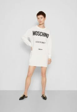 MOSCHINO INSTITUTIONAL - Jumper Dress - White -MOSCHINO SHOP 077d6d99953f4204b4115a7e043d9004