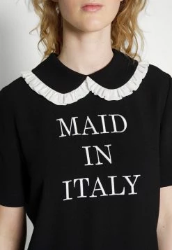 MOSCHINO BLOUSE - Print T-shirt - Fantasy Black -MOSCHINO SHOP 08b01f54d51647398411f5cdfa83203e