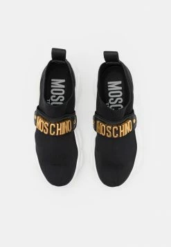 MOSCHINO SOCK TEDDY SOLE GALVANIC LETTERING LOGO - High-top Trainers - Black -MOSCHINO SHOP 09331cc6da824b259bf10d41a2e10f32