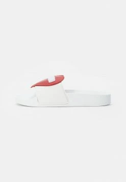 MOSCHINO Mules - White/red/white