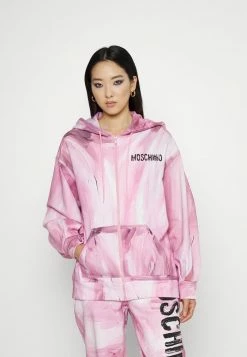 MOSCHINO Zip-up Sweatshirt - Pink