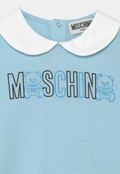 MOSCHINO ROMPER WITH GIFT BOX UNISEX - Jumpsuit - Baby Sky Blue -MOSCHINO SHOP 0a480c5eb0b94d5f9e7c9505affb9277