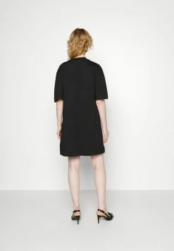 MOSCHINO DRESS - Jersey Dress - Fantasy Print Black -MOSCHINO SHOP 0abc06d9c472417184bb78871c883254