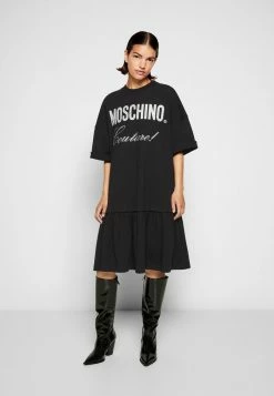 MOSCHINO UNITARD - Jersey Dress - Black -MOSCHINO SHOP 0b0b27cae7f04d6abc6dd6cd22413fcd