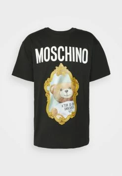 MOSCHINO MIRROR BEAR - Print T-shirt - Black -MOSCHINO SHOP 0b7477d4e2f141c6a1c4b087b9f6486a