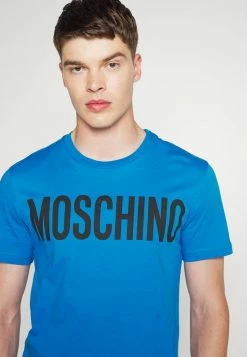 MOSCHINO Print T-shirt - Blue -MOSCHINO SHOP 0bcae284453d42c4956242d9fdf47f7d