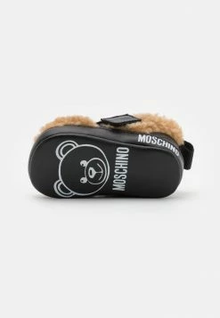 MOSCHINO NEWBORN STRAP TEDDY BEAR DETAILS UNISEX - First Shoes - Brown/black -MOSCHINO SHOP 0c0c490551fc4b3ca05306759c97e6a8
