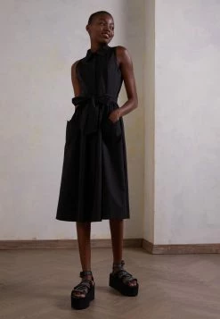 MOSCHINO HEARTS APPLIQUE - Shirt Dress - Black