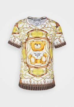 MOSCHINO MILITARY SCARF - Print T-shirt - Fantasy Ivory -MOSCHINO SHOP 0e002a98c94849f4a82d0a6445424482