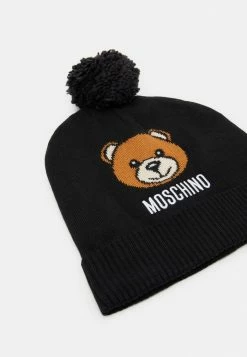 MOSCHINO KID TEEN HAT UNISEX - Beanie - Black -MOSCHINO SHOP 0f6d256024694e36ba10ab195f185f1a