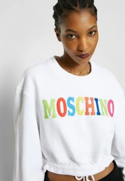 MOSCHINO LOGO - Sweatshirt - White -MOSCHINO SHOP 159f6cb50c5c402ea15af3ce285439c3