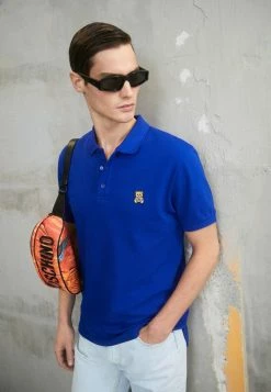 MOSCHINO Polo Shirt - Blue -MOSCHINO SHOP 15a9f048fc3f4aa88265c2830caf6d5b