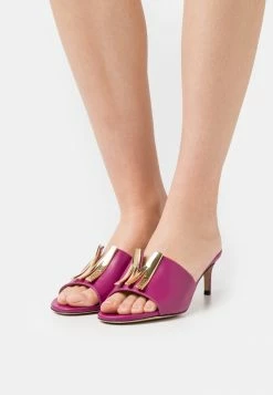 MOSCHINO Heeled Mules - Prugna