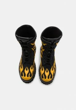 MOSCHINO Lace-up Boots - Black/yellow -MOSCHINO SHOP 1782c77e19bc4a7a8256395fdf73fdd7