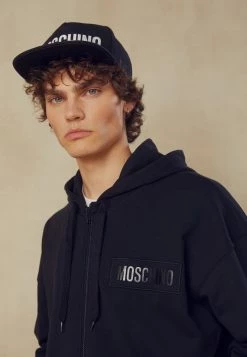 MOSCHINO Zip-up Sweatshirt - Black -MOSCHINO SHOP 17d438d4812f468ba48e4d09e5adc852