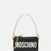 MOSCHINO LETTER CHAIN CROSSBODY - Across Body Bag - Black