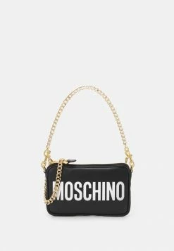 MOSCHINO LETTER CHAIN CROSSBODY - Across Body Bag - Black