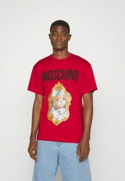 MOSCHINO MIRROR BEAR - Print T-shirt - Fantasy Red