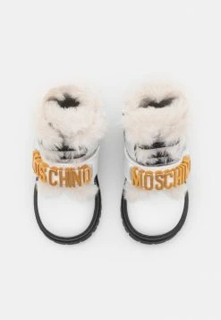 MOSCHINO COMBAT LETTERING LOGO - Lace-up Ankle Boots - White -MOSCHINO SHOP 19eb64cf1afd45fcbde03da190ebcaa1