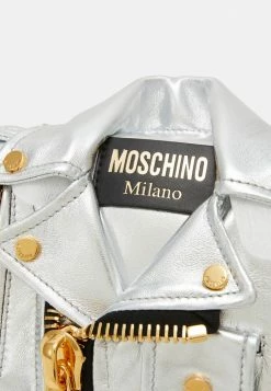 MOSCHINO BIKER BAG SHOULDER BAG - Handbag - Nickel -MOSCHINO SHOP 19eceea048e9421e92f835d948743d68