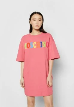 MOSCHINO LOGO - Jersey Dress - Fucsia -MOSCHINO SHOP 1b97a05633bb426b958d73e0d19cf855