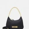 MOSCHINO LETTERING SHOULDER BAG - Handbag - Fantasy Black