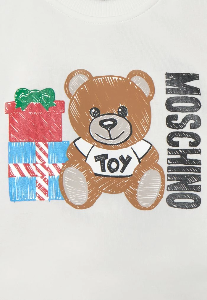 MOSCHINO XMAS TROUSERS UNISEX GIFT BOX - Trousers - Cloud/poppy Red 5 MOSCHINO XMAS TROUSERS UNISEX GIFT BOX - Trousers - Cloud/poppy Red - Image 5
