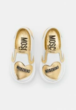 MOSCHINO Slip-ons - White/gold -MOSCHINO SHOP 1dc9e73ef0d24cb9a3a5a62c5b2cd799