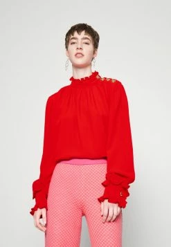 MOSCHINO TEDDY BUTTONS - Blouse - Red -MOSCHINO SHOP 1e9ce12c55334ff3a5ff502bde2f5889