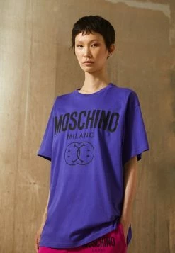 MOSCHINO DOUBLE SMILE - Print T-shirt - Fantasy Blue -MOSCHINO SHOP 1ecc7fe7e4334e4c85acdf7260a6232c