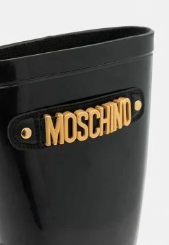MOSCHINO RAIN BOOTS LETTERING LOGO - Wellies - Black -MOSCHINO SHOP 1fd84031dad448b8955616ccd3802d63