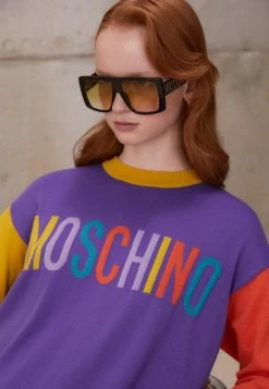 MOSCHINO COLOR BLOCK - Jumper Dress - Blue -MOSCHINO SHOP 218f65df3a0f49f6b6b89f96913616d7