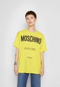 MOSCHINO INSTITUTIONAL LOGOS - Print T-shirt - Yellow -MOSCHINO SHOP 21926b78c62748bd80fcd4fa30da51dd