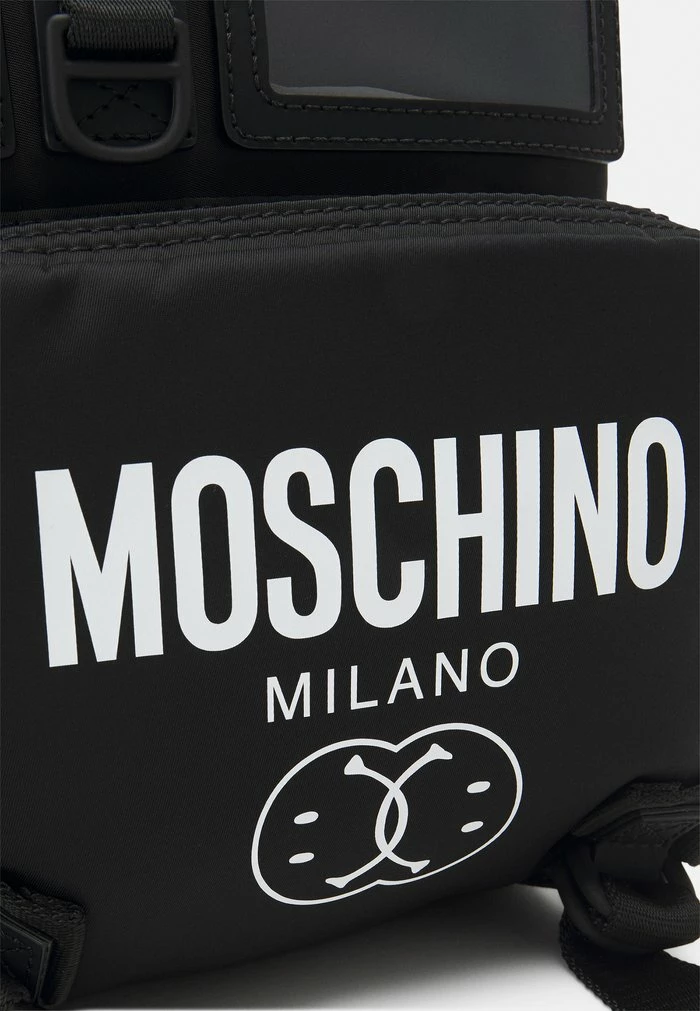 MOSCHINO DOUBLE SMILE LOGO - Across Body Bag - Fantasy Black 6 MOSCHINO DOUBLE SMILE LOGO - Across Body Bag - Fantasy Black - Image 6
