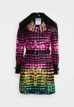 MOSCHINO EMBROIDERED - Trenchcoat - Fantasy Black -MOSCHINO SHOP 25a2bcb6d3be404882ef5b9f4244f0f6